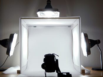 WISAMIC Foto Studio Leuchtkasten Lichtzelt mit Beleuchtung 5 Farben Kulissen Gefaltetes Schießzelt 60cm für Produktwerbung wie Schmuck Lebensmittelbeutel Schuhe 